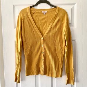 Merona Mustard Yellow V-Neck Cardigan